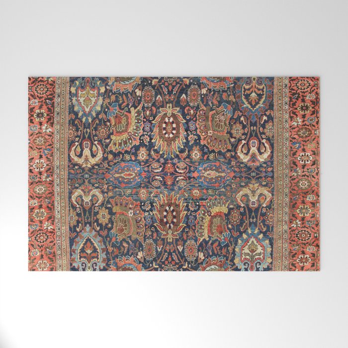 Antique Persian Sultanabad  Welcome Mat Gallery Image 1