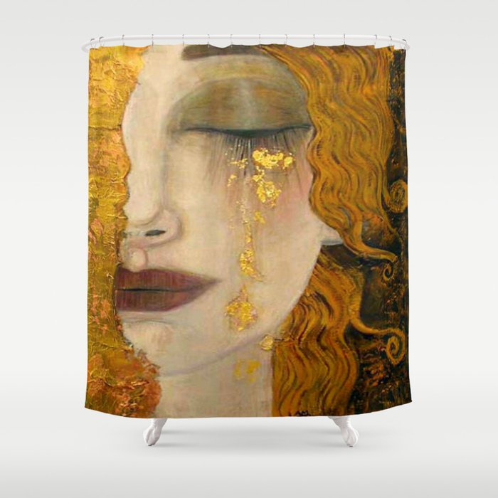 Gustav Klimt - Golden Tears ,No.1, Shower Curtain Gallery Image 1
