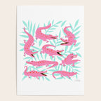 Alligator Collection - Pink & Turquoise Palette Poster Gallery Image 4