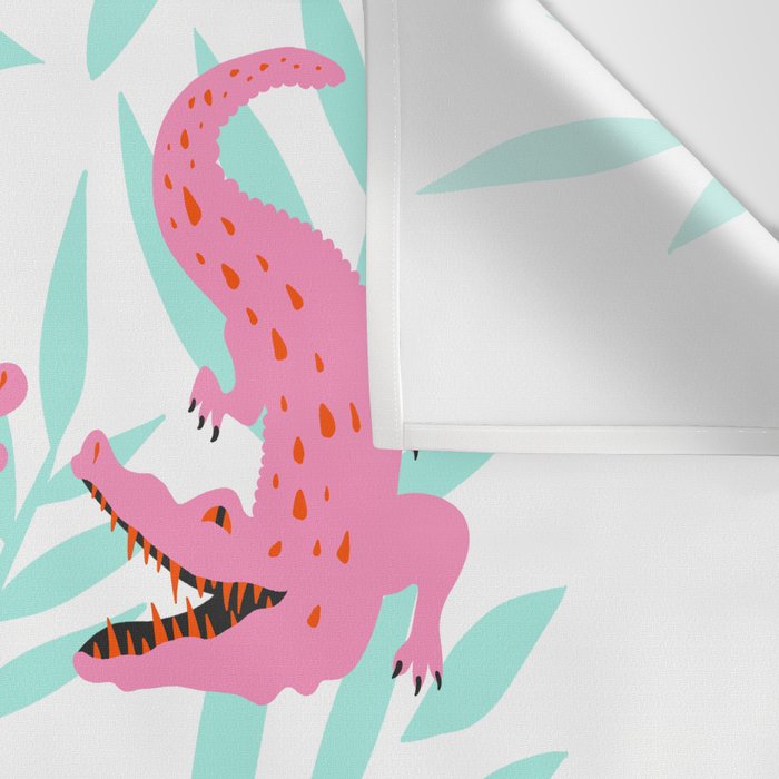 Alligator Collection - Pink & Turquoise Palette Wall Tapestry Gallery Image 3
