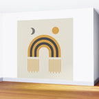 Sun and Moon Rainbow Midcentury style Wall Mural Gallery Image 2