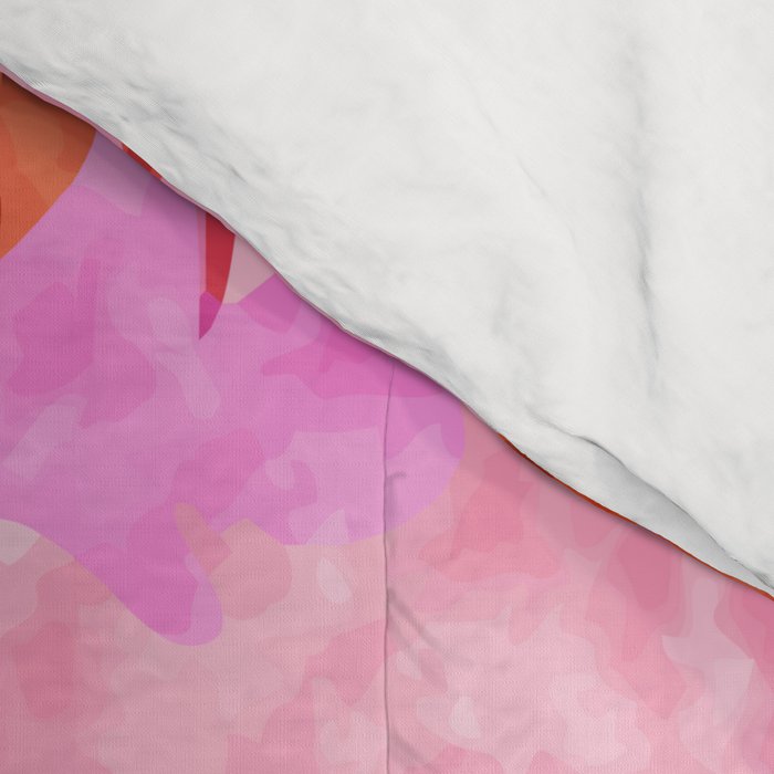 Wild Bougainvillea, Bloom Summer Floral Bohemian Pop of Color Botanical Jungle Watercolor Painting Comforter Gallery Image 4