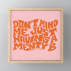 Don't Mind Me in Orange Mini Art Print Gallery Image 1