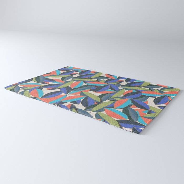 Tropical Ficus leaves #botanic Rug Gallery Image 3