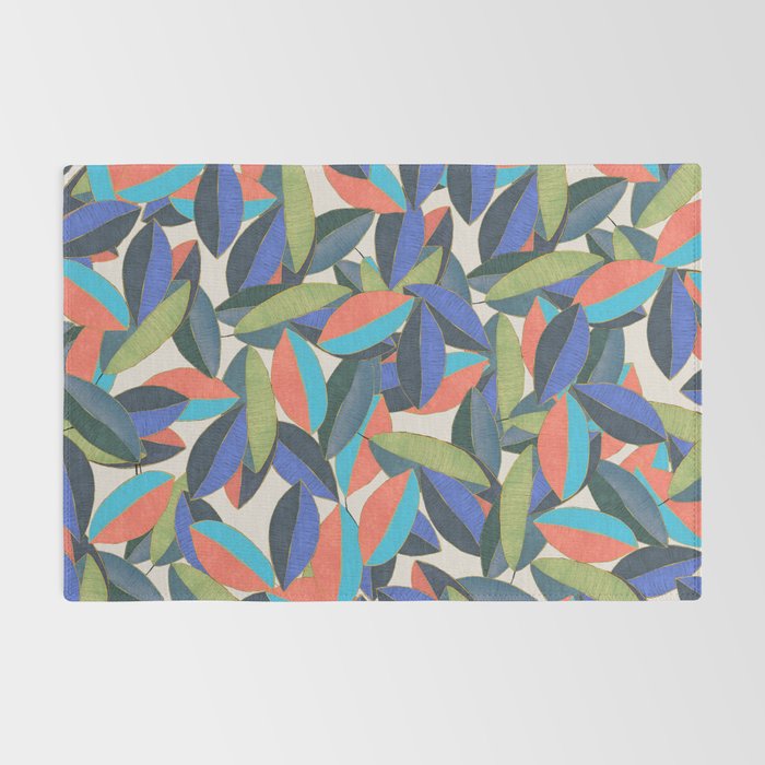 Tropical Ficus leaves #botanic Rug Gallery Image 2