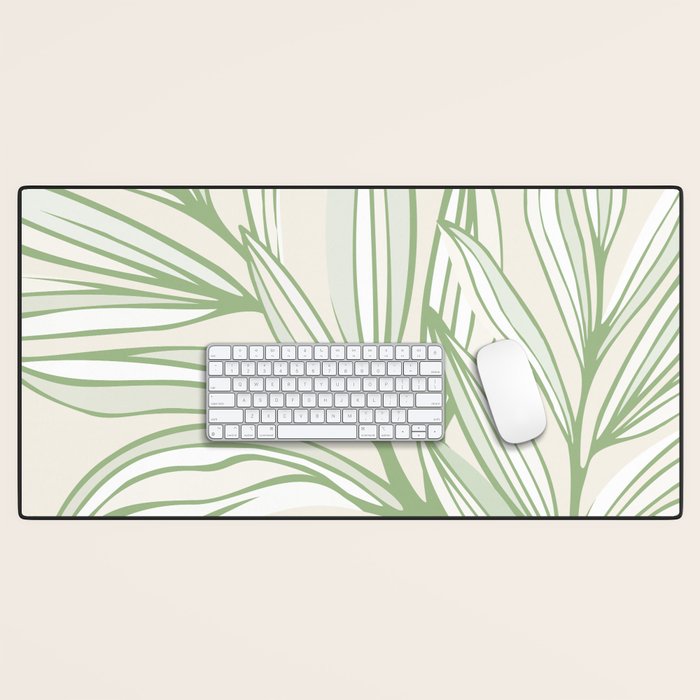 Wild Spring Meadow - Botanic Line Art Desk Mat Gallery Image 1