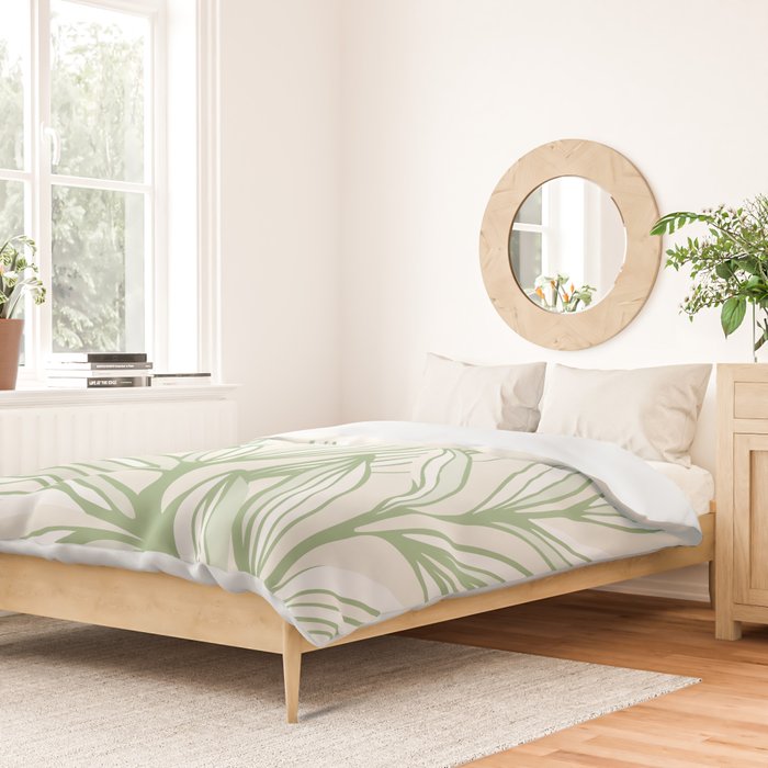 Wild Spring Meadow - Botanic Line Art Duvet Cover Gallery Image 2