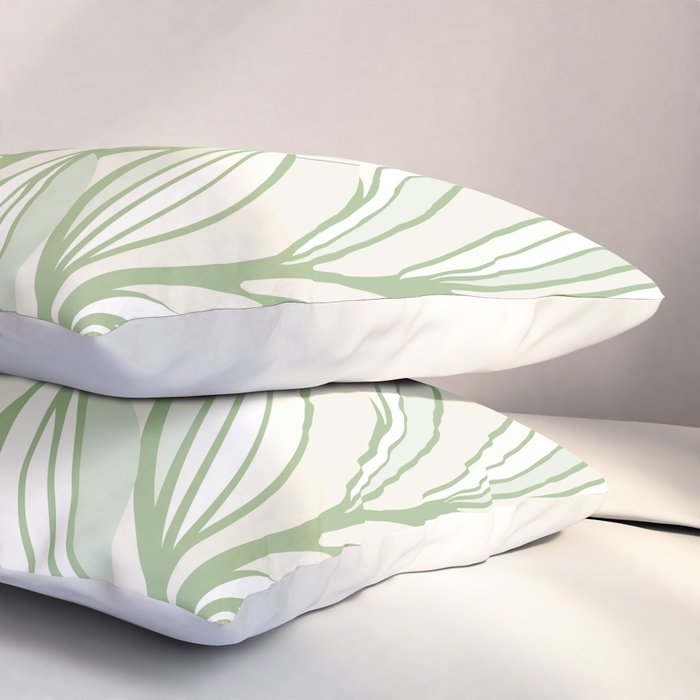 Wild Spring Meadow - Botanic Line Art Pillow Sham Gallery Image 3