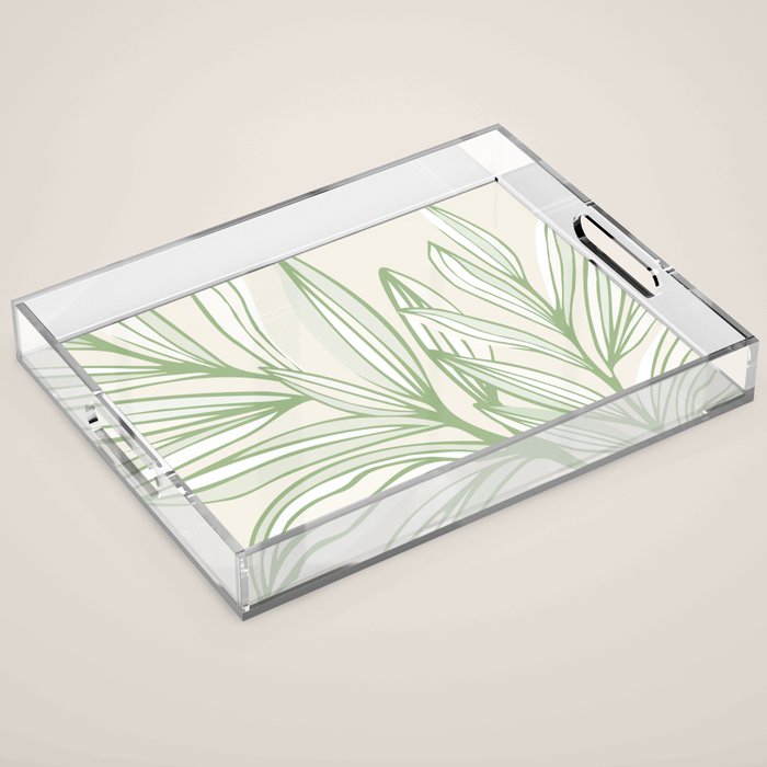 Wild Spring Meadow - Botanic Line Art Acrylic Tray Gallery Image 1
