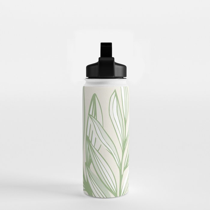 Wild Spring Meadow - Botanic Line Art Water Bottle Gallery Image 2