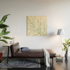 Wild Spring Meadow - Botanic Line Art Wood Wall Art Gallery Image 2