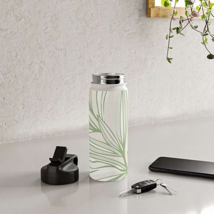 Wild Spring Meadow - Botanic Line Art Water Bottle Gallery Image 4