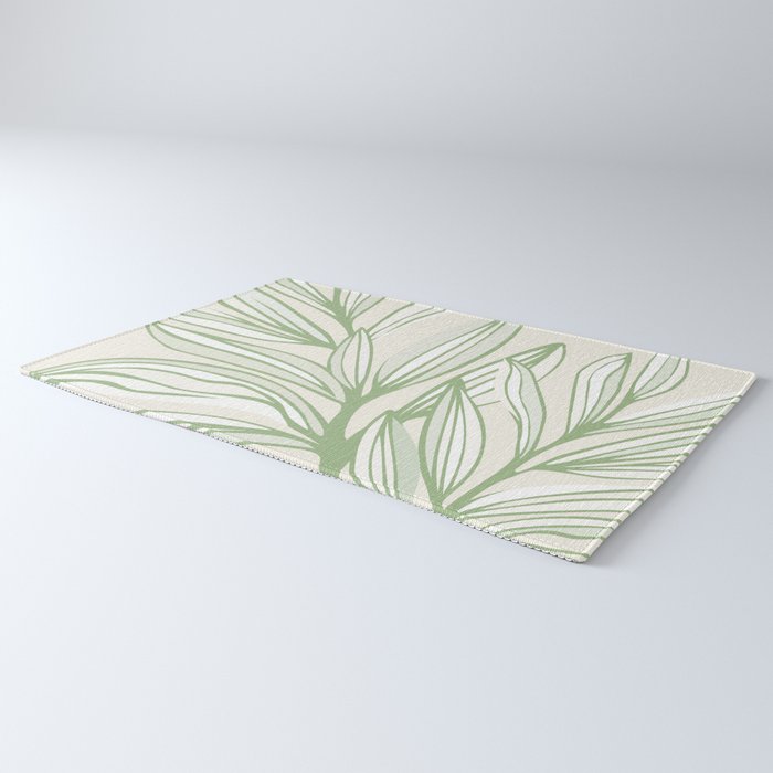 Wild Spring Meadow - Botanic Line Art Rug Gallery Image 3