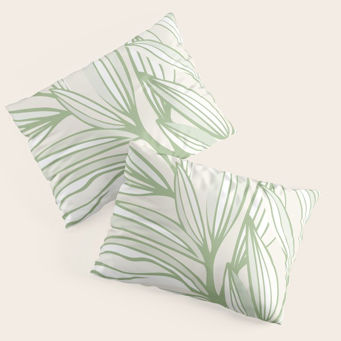 Wild Spring Meadow - Botanic Line Art Pillow Sham Gallery Image 3