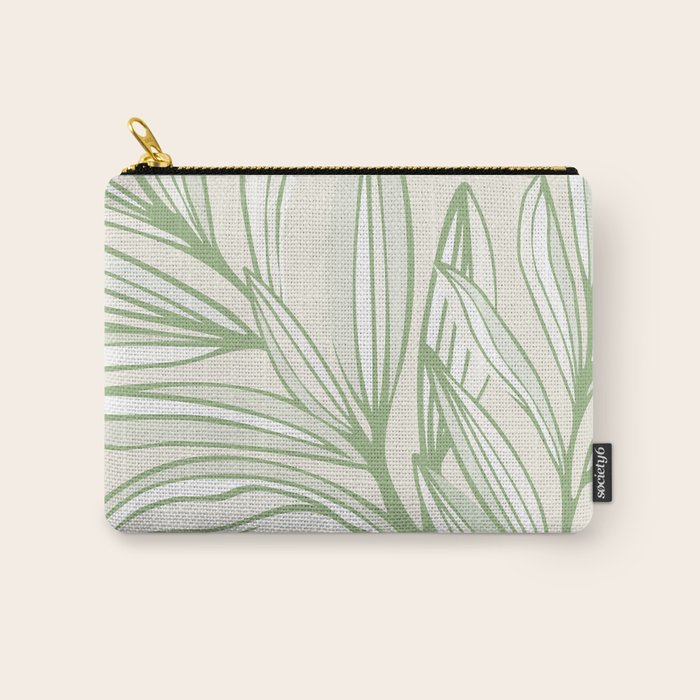 Wild Spring Meadow - Botanic Line Art Carry All Pouch Gallery Image 1