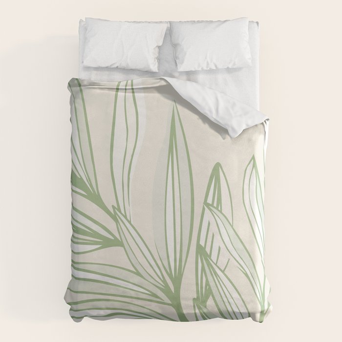 Wild Spring Meadow - Botanic Line Art Duvet Cover Gallery Image 1