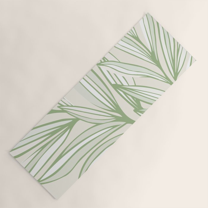 Wild Spring Meadow - Botanic Line Art Yoga Mat Gallery Image 1