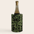 Calm Nature Beauty Bamboo Botanical Watercolor Art Black Wine Chiller Gallery Image 1