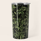 Calm Nature Beauty Bamboo Botanical Watercolor Art Black Travel Mug Gallery Image 1