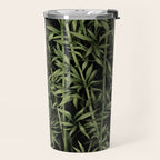 Calm Nature Beauty Bamboo Botanical Watercolor Art Black Travel Mug Gallery Image 2