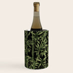 Calm Nature Beauty Bamboo Botanical Watercolor Art Black Wine Chiller Gallery Image 2