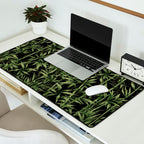 Calm Nature Beauty Bamboo Botanical Watercolor Art Black Desk Mat Gallery Image 2