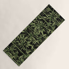 Calm Nature Beauty Bamboo Botanical Watercolor Art Black Yoga Mat Gallery Image 1