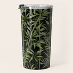 Calm Nature Beauty Bamboo Botanical Watercolor Art Black Travel Mug Gallery Image 3