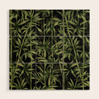 Calm Nature Beauty Bamboo Botanical Watercolor Art Black Wood Wall Art Gallery Image 1