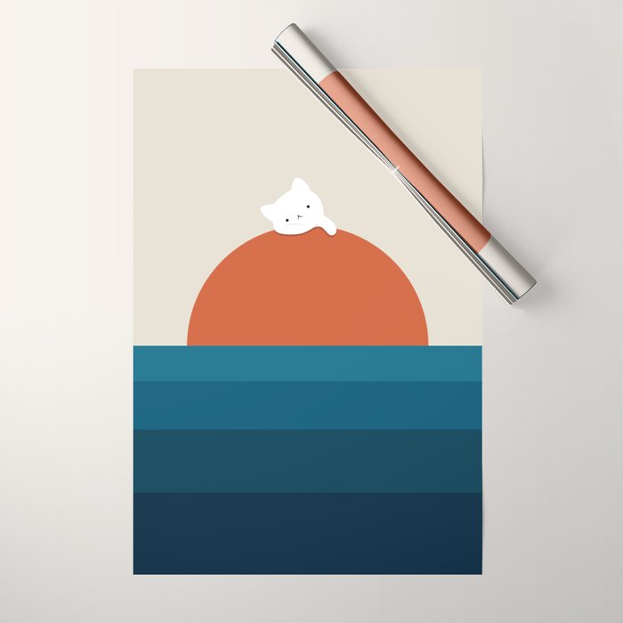 Cat Landscape 169 Wrapping Paper Gallery Image 1