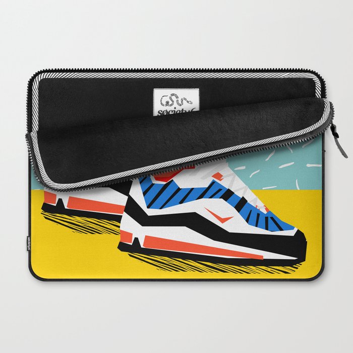 Super Fire - retro sneakers, throwback, memphis, fashion, shoes, sneakers, Laptop Sleeve Gallery Image 2