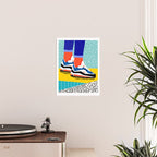 Super Fire - retro sneakers, throwback, memphis, fashion, shoes, sneakers, Poster Gallery Image 2