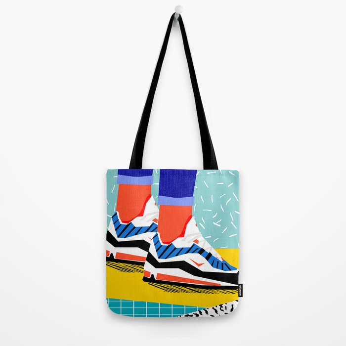 Super Fire - retro sneakers, throwback, memphis, fashion, shoes, sneakers, Tote Bag Gallery Image 2