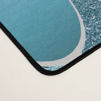 Cute Mermaid Scales, Teal and Aqua Desk Mat Gallery Image 4