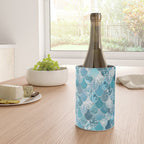 Cute Mermaid Scales, Teal and Aqua Wine Chiller Gallery Image 4