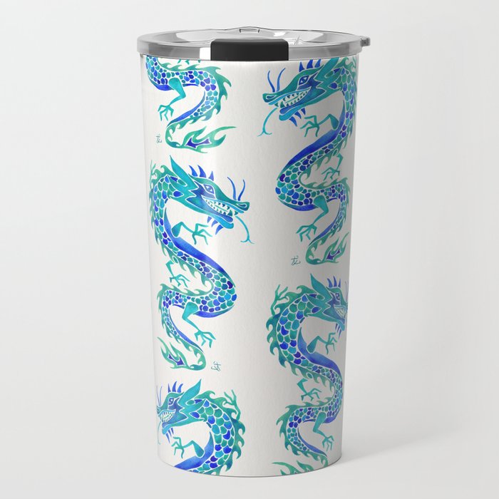 Chinese Dragon - Blue Palette Travel Mug Gallery Image 1