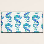 Chinese Dragon - Blue Palette Desk Mat Gallery Image 3