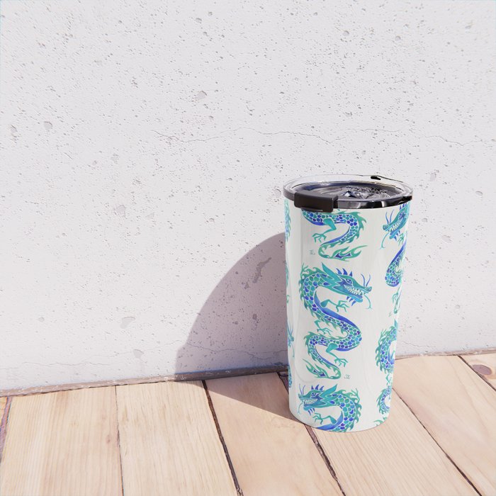 Chinese Dragon - Blue Palette Travel Mug Gallery Image 4
