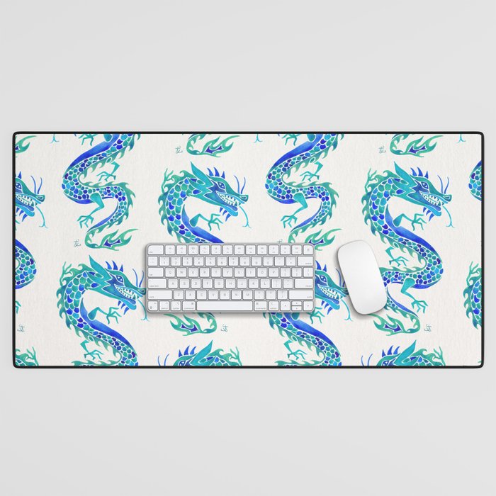 Chinese Dragon - Blue Palette Desk Mat Gallery Image 1
