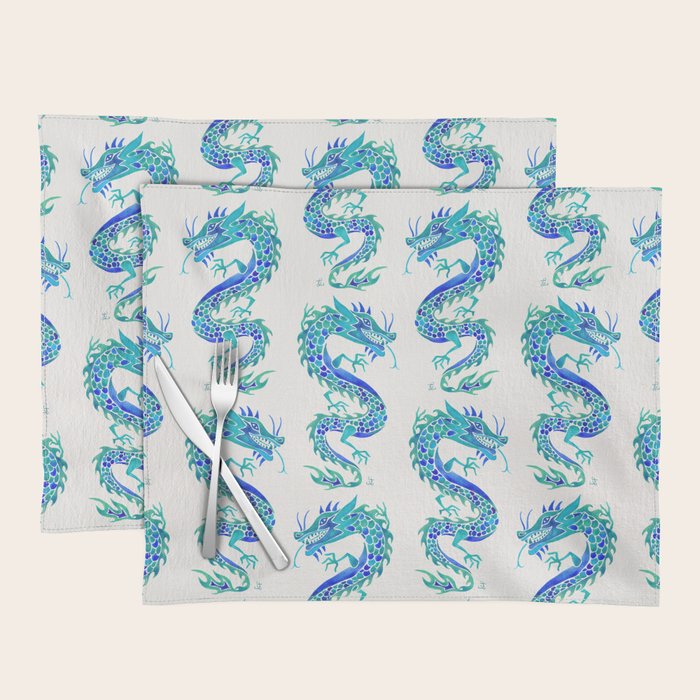 Chinese Dragon - Blue Palette Placemat Gallery Image 1
