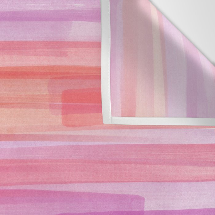 Abstract Watercolor Waves in Pink Sunset Wall Tapestry Gallery Image 3
