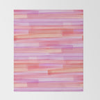 Abstract Watercolor Waves in Pink Sunset Throw Blanket Gallery Image 2