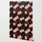 Vintage & Shabby Chic - Midnight Rose and Peony Garden Wallpaper Gallery Image 2