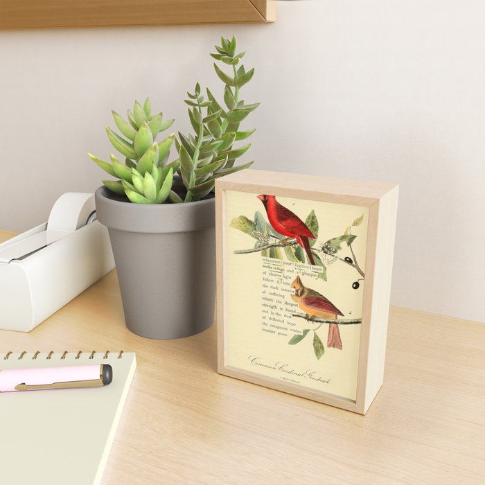 Bird Divinations: Cardinal (about: almanacofbirds.org) Mini Art Print Gallery Image 2