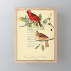 Bird Divinations: Cardinal (about: almanacofbirds.org) Mini Art Print Gallery Image 1