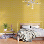 Yellow abstract flower art pattern Wallpaper Gallery Image 3