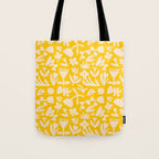 Yellow abstract flower art pattern Tote Bag Gallery Image 1