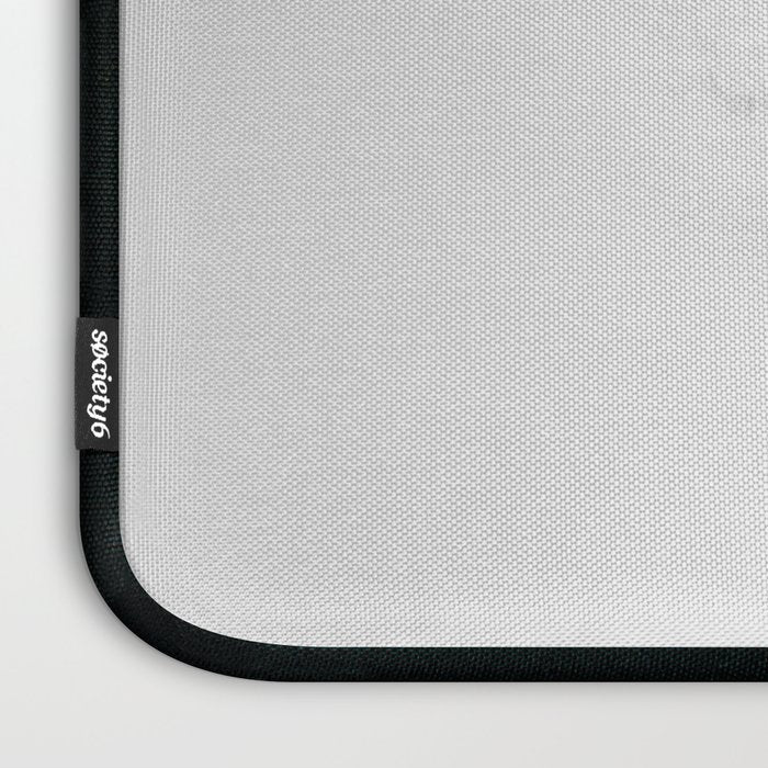 Ski Powder // Black and White Snowy Colorado Backcountry Skiing Whiteout Snowing Laptop Sleeve Gallery Image 3