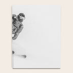 Ski Powder // Black and White Snowy Colorado Backcountry Skiing Whiteout Snowing Notebook Gallery Image 4