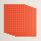 Grid Lines Bold Geometric Pattern in Red Orange and Pink Wrapping Paper Gallery Image 3